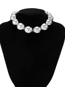 1入組誇張庞克鎖骨鏈，大珠子、幾何造型珠子女士項鍊 - 原子項鍊 - 查看 9