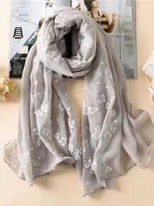 女士纯色提花围巾头巾头巾一体式配饰女士情人节情人节 - 彩色 - 查看 6