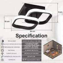 Lámpara De Techo Decorativas Led Para Baño Moderna Colgante - Negro - Ver 2