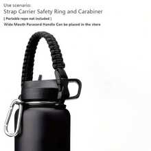 1pc Water Bottle Lanyard, Wide-Mouth Vacuum Flask Cup Rope, Insulated Bottle Carrying Strap, Portable Bottle Handle - Braided Water Bottle Lanyard - View 3