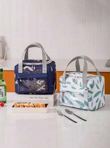 1入重複使用絕緣冷袋，野餐、沙灘、露營用午餐包，適用於學校教室、自助餐廳、辦公室和工人 - 多色 - 查看 12