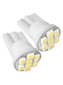 Par Lâmpada Led Pingo T10 8 Leds 12v Teto Mala Placa - Branco - Visão 2