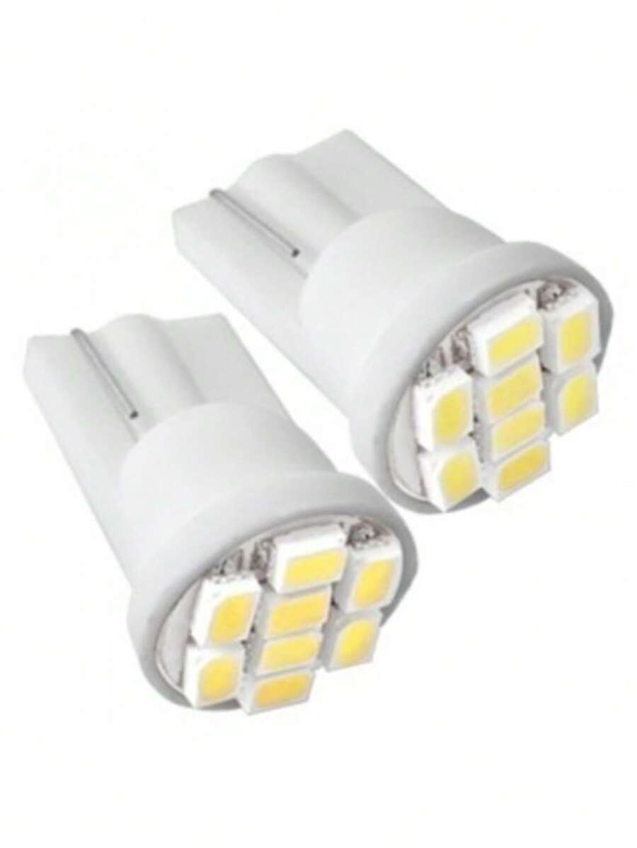 Par Lâmpada Led Pingo T10 8 Leds 12v Teto Mala Placa