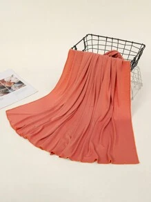 1PC Women's New Large Size Hijab Headscarf Long Scarf Solid Color Casual Soft - Burnt Orange - View 3