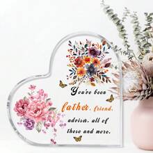 1 Món Quà Cha Từ Con Gái Con Trai Ngày Của Cha Hình Trái Tim Nghệ Thuật Dành Cho Cha Món Quà Acrylic Cảm Ơn Quà Tặng Cho Cha Đồ Trang Trí Tiệc Quà Tặng Trang Trí Nhà In Bạn Đã Là Cha. Bạn ơi. Cố vấn. Tất cả những điều này và hơn thế nữa. - trong suốt - Xem 1