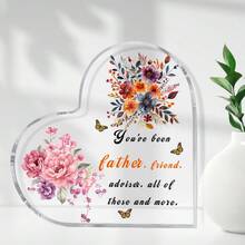 1 Món Quà Cha Từ Con Gái Con Trai Ngày Của Cha Hình Trái Tim Nghệ Thuật Dành Cho Cha Món Quà Acrylic Cảm Ơn Quà Tặng Cho Cha Đồ Trang Trí Tiệc Quà Tặng Trang Trí Nhà In Bạn Đã Là Cha. Bạn ơi. Cố vấn. Tất cả những điều này và hơn thế nữa. - trong suốt - Xem 4