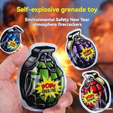 30pcs Automatic Inflatable Toy Grenade Creative Prank Miniature Bomb Model Spoof Explosive Prop (Random Color And Style) - Multicolor - View 9