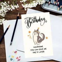 1張有趣的朋友生日卡，祝丈夫朋友生日快樂，粗鄙幽默男士生日卡，個性化生日卡（配有隨機彩色信封） - 彩色 - 查看 2