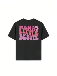 1 Set Casual Printed Crew Neck Short Sleeve T-Shirt, Suitable For Young Girls To Wear In Summer - Suitable Summer Top For Young Adventurous Travelers Who Love Travel, Tween Girl Clothing, Graphic Tee, Girls Summer Outfit