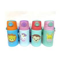 Garrafinha De Alumínio Buba 400ml Com Canudo em Silicone Unicórnio - Azul bebê - Visão 2