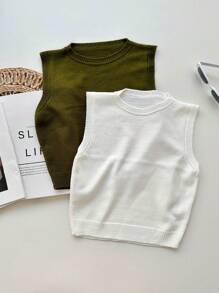 Women Knit Tops - Army Green - View 1