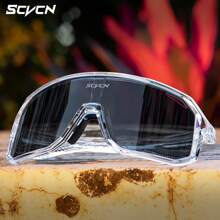 SCVCN Transparent Frame Bike Cycling Glasses MTB Mountain Road Racing Equipment Men Women Outdoor Sport Glasses Bicycle Hiking Driving Fishing Golf Accessories Travel Camping Glasses Street Photography Decorations - 無色 - 查看 9