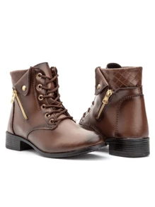 Women Mid-Calf Boots - 咖啡棕 - 查看 2