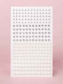 STARTTOOS 2PCS Multi-Grain Silver White 3D Faux Rhinestone & Pearl Face Decor Stickers For Women, 3D Facial Decoration Gems For Festival Gift, DIY Music Festival, Party, Makeup Ball, Eye Tail & Face Decoration - White - View 6