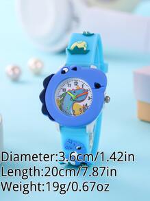 Best-Selling Children's Cute Cartoon Dinosaur Pattern Quartz Watch For Boys And Girls - Black - View 2