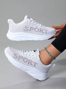 Women's Shoes 2024 New Spring Korean Version Of The Network Surface Breathable Pink Sports Casual Shoes Students All Lightweight Running Shoes, Retro Casual Shoes Female Spring And Autumn Pine Cake Bottom Thick Sole Niche Sports Shoes, Women's Shoes Burst Purple Daddy Shoes Lightweight Breathable Shock Absorption Tide Brand Sports Running Shoes, Ultra-Light Soft Sole Running Shoes Female Shock Absorption Lightweight Non-Slip Sports Shoes Gym Home Treadmill Shoes, Travel Shoes For Women Soft Sole Ultra-Lightweight Middle-Aged Mother Square Dance Shoes Sports Fitness Shoes, Nurse Shoes For Women Comfortable Soft Sole Wedged Net Cloth Shoes Beauty Salon Medical Work Shoes Breathable Flat Little White Shoes Low Heels, Team Performance Dance Shoes Soft Sole Thick Sole Square Dance Shoes Ghost Walk Shoes White Dance Shoes For Women, Four Seasons Dance Shoes For Women Breathable Net Surface Shaking Shoes Soft Sole Professional Square Dance Shoes, - White - View 10