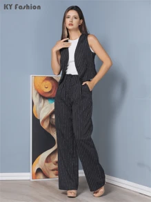 Women Two-Piece Outfits - màu đen - Xem 2