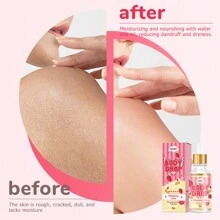 KOEC Aceite corporal Body Juice Oil con aroma a pastel de fresa, aceite de masaje de aceites esenciales para hidratar la piel, humectante diario para el cuidado de la piel para mujeres y hombres, suavidad nutritiva, fragancia de rosquilla corporal, gotero de 2 oz / 59 ml.