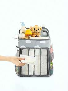 Baby Equipment Portable Storage Multi-Functional Baby Storage, Diaper Storage Bag - Grey - View 1