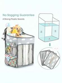 Baby Equipment Portable Storage Multi-Functional Baby Storage, Diaper Storage Bag - Grey - View 3