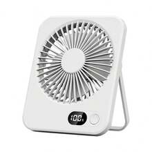新款USB充電桌扇，輕巧便攜，適用於學生宿舍、辦公室和禮品 - 白色 - 查看 10