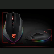 Motospeed V80 RGB專業級5000 DPI電腦有線光學游戲滑鼠，帶背光呼吸LED，適用於PC和筆記型電腦 - 黑色 - 查看 10