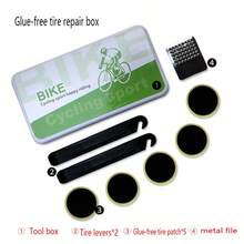 山地車、電動車輪胎修補套件，不需膠水，冷貼便攜組合套件，旅行必備 - 彩色 - 查看 7