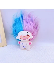 1只缺牙娃娃掛件，有趣嬰兒娃娃，毛絨玩具，表情草娃娃【隨機發貨】 - 彩色 - 查看 10