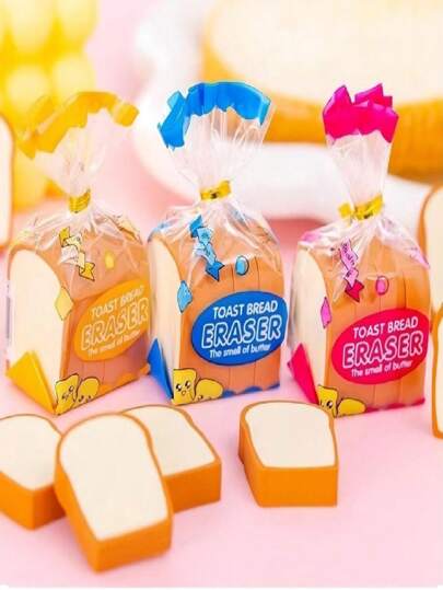 BORRACHA PÃO DE FORMA COM 4 FATIAS