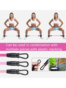 1pc Ankle Resistance Band, Leg/Ankle Resistance Training Band Fitness Equipment For Hip Workout, Glute Exercise Strap (With Kickback) For Men And Women (Resistance Band Color Is Random) - Multicolor - View 5