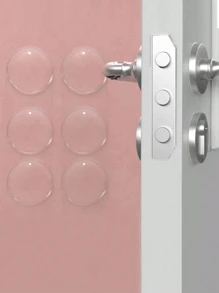 6 件装门把手墙壁保护垫，自粘式厚硅胶隔音缓冲垫，可重复使用，隔音，适用于家庭或办公室防撞缓冲垫 - 透明 - 查看 12