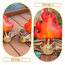 1pc,Inflatable Flame Model Yard Decoration Props PVC Inflatable Bonfire Camping Party Props Party Supplies Campfire Prop Inflatable Camping Stuff - Multicolor - View 7