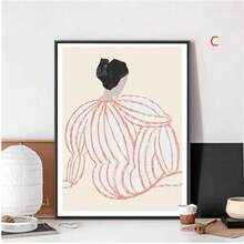 1入時尚女孩海報，不含框裝，牛皮紙俱樂部酒吧復古海報，壁畫，臥室，書房貼紙（不含相框） - 彩色 - 查看 4