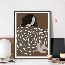 1入時尚女孩海報，不含框裝，牛皮紙俱樂部酒吧復古海報，壁畫，臥室，書房貼紙（不含相框） - 彩色 - 查看 6