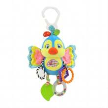 Sensory Rich Clip On Car Seat & Stroller Toys For Babies - Cartoon Animal Soft Kids Toys With Teeth & Rattle Christmas Halloween Thanksgiving Gifts Easter Gift - Multicolor - View 9