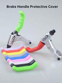 1pair Mountain/Road Bike Brake Lever Protective Cover, Universal Anti-Wear Foldable Silicone Slip-Resistant Handlebar Cover