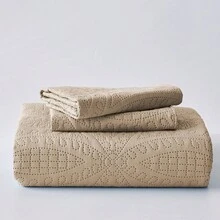 3入組床罩套件，臥室、客房用軟質舒適床上套件（1*床罩+2*枕套，不含填充物）全年適用的柔軟床罩、床上用品 - 卡其色 - 查看 9