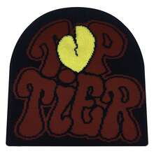 1pc Unisex Letter Jacquard Knit Hat, Fashionable And Versatile Beanie For Outdoor Sports And Warmth In Autumn And Winter - TOP - View 7