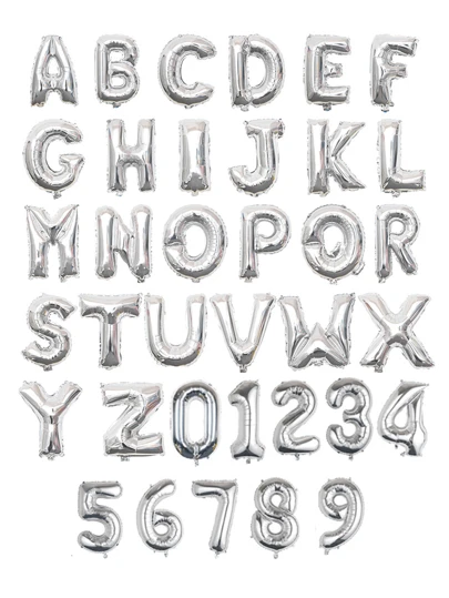 1 个 16 英寸 PE 气球，金色、银色、蓝色、玫瑰色、香槟色或渐变色，带有字母 A-Z 和数字 0-9，适用于生日派对装饰和场景布置，返校情人节