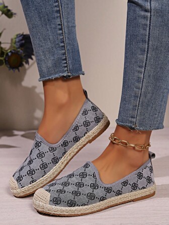 Plus Size Women's Wide Fit Breathable Slip-On Fisherman Flat Loafers For Casual Summer Wear