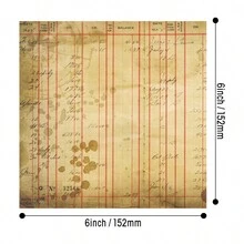 20pcs Scrapbook Paper, Assorted Pattern Decoupage Cardstock Paper, Single-Sided Vintage Scrapbooking DIY Decorative Cardmaking Supplies, Junk Journaling Craft Paper - Multicolor - View 2