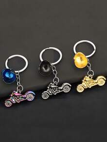 Llavero personalizado para casco de motocicleta, creativo llavero de metal para moto para hombres, pequeño regalo - Multicolor - Ver 7