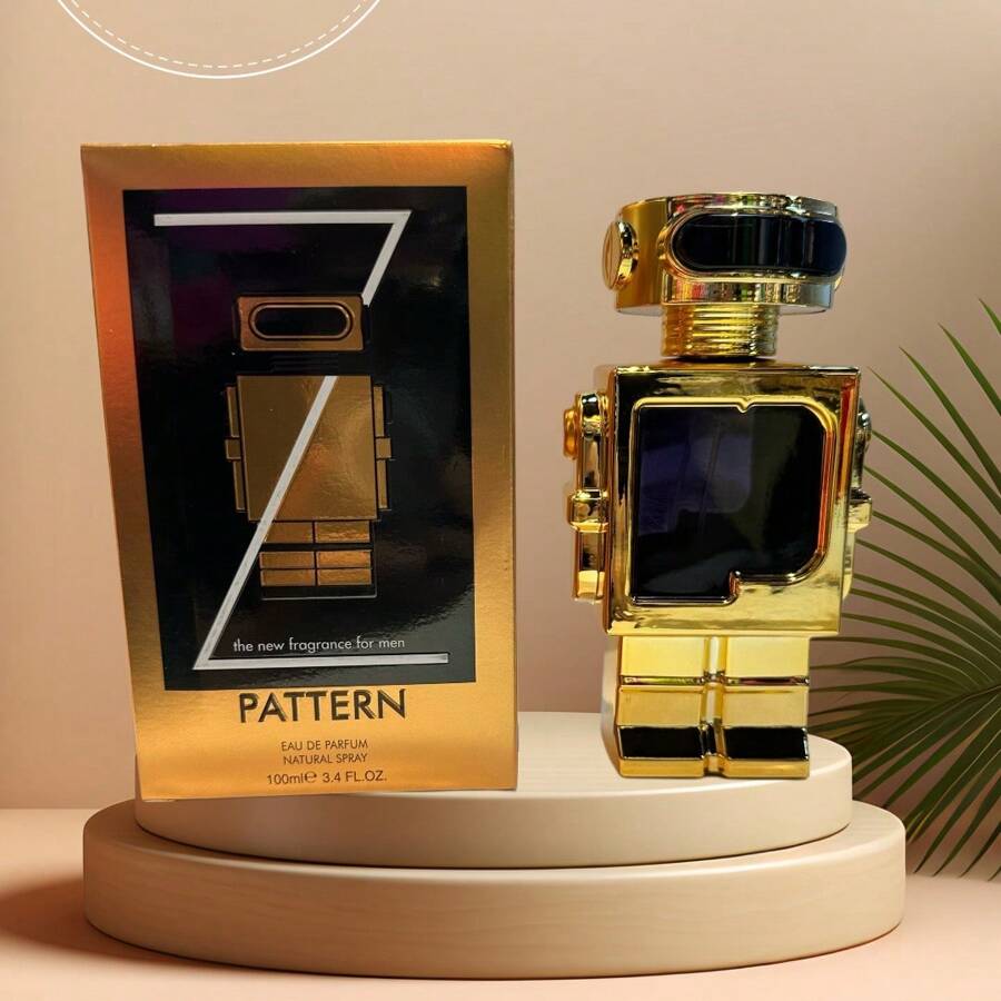 Perfume Robot  Natural Spray  Para Hombre100 Ml , Embalaje nuevo, fragancia duradera, fácil de llevar. - Dorado - Ver 1