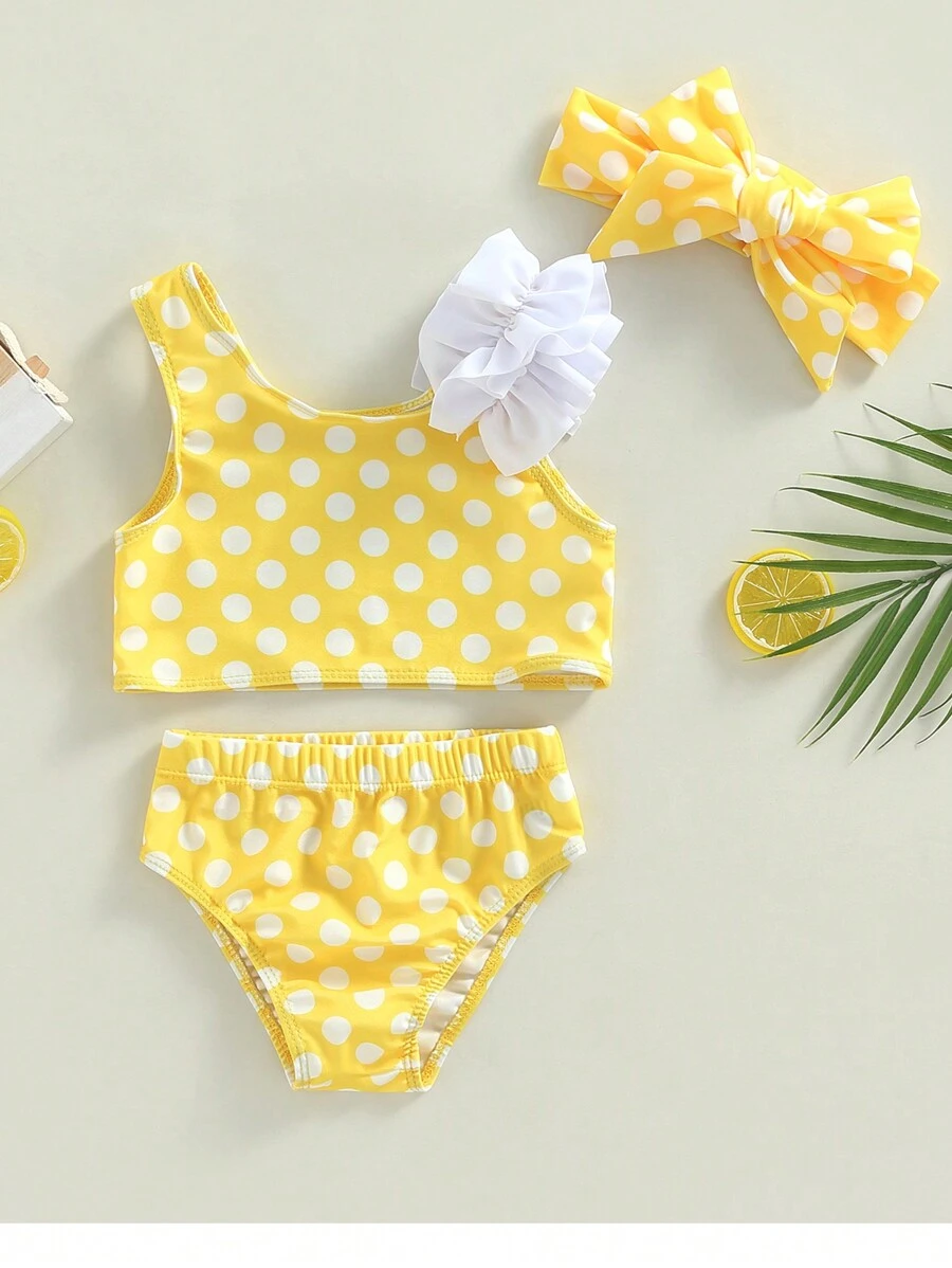 Bikini Niña 3 Piezas Con Falda | Traje De Baño Piscina Playa, Tankini, 4-13 Años | Poliéster