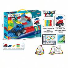 DIY Rail Car Track Set Montering Utbytbar Racing Railcar Leksak Elektrisk Antigravityee Slot Truck För Pojkar Barn Jul Födelsedagspresenter - Rälsbuss - Visa 3