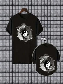 Men T-Shirts - 黑色 - 查看 2