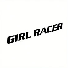 1pc Car Sticker GIRL RACER Female Racing Driver Text Window Sticker Car Body Sticker Electric Motorcycle Sticker