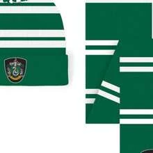 Harry Potter Slytherin Hat And Scarf Set (Green) - Army Green - View 2