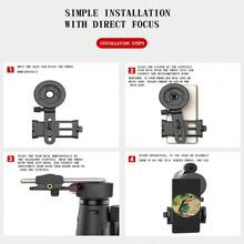 New Multi-Function Phone Camera Adapter For Single And Dual Telescope, Microscope, And Astronomy Photography And Video Recording - Black - View 5