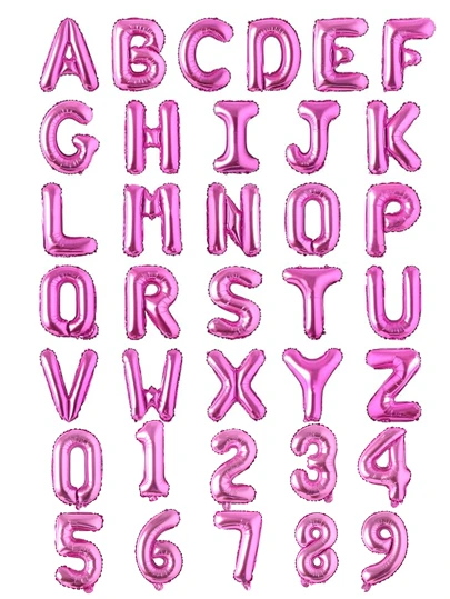 1pc 16-Inch Gold, Silver, Blue, Pink, Champagne Ombre Color Letter & Number PE Balloon For Birthday Party Decorations, Event Scene Props, Party Decor Components,